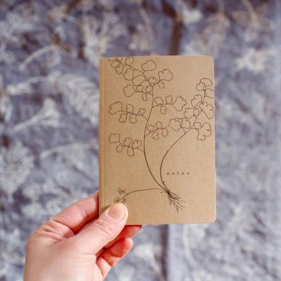 4 Notebooks, Fern Notebook, Mini Notes, Kraft Notebook, Maidenhair Fern - Picture 2 of 5